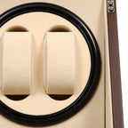 Caja de almacenamiento para relojes marrón, estuche para 4+6 relojes de hogar, decoración del hogar