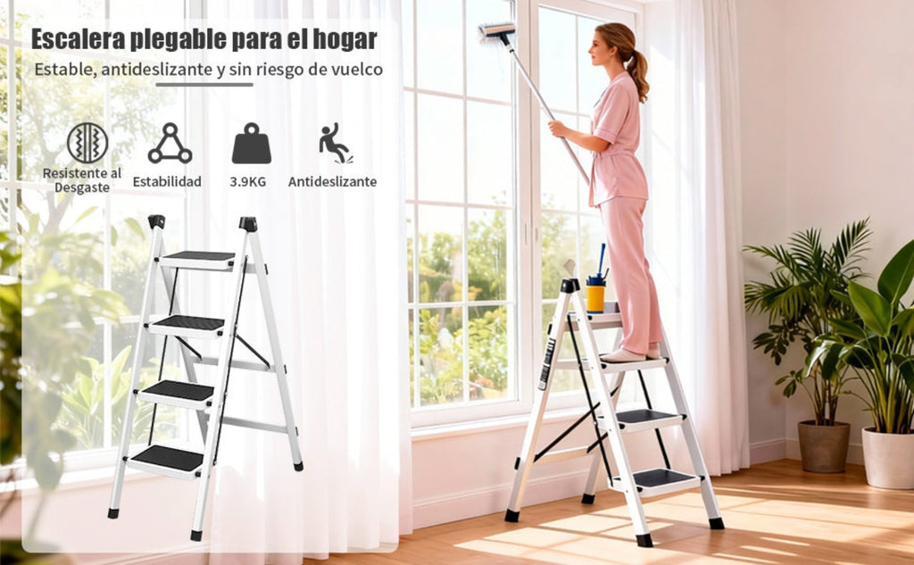 VORTEX Escalera plegable doméstica de acero aleado antideslizante