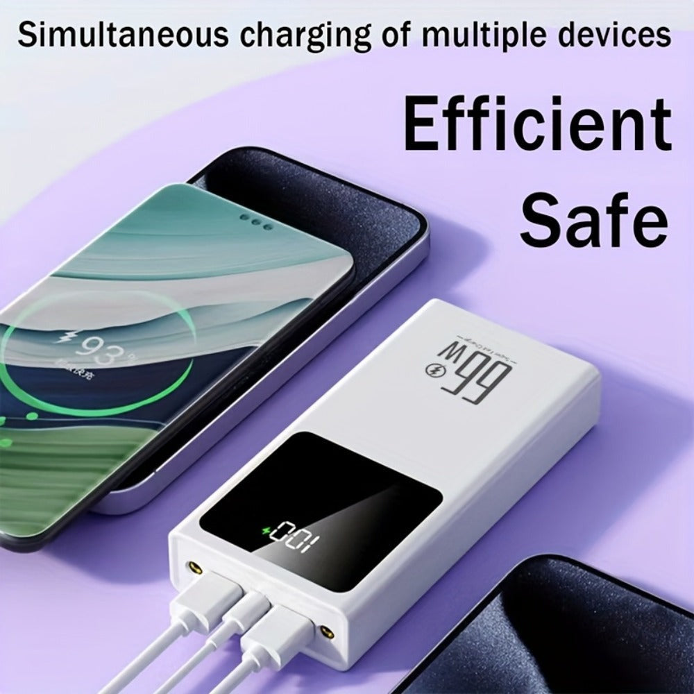 Batería Externa de 50000mAh, Carga Súper Rápida, Batería de Respaldo de Energía de Emergencia para Exteriores, Luz para Camping al Aire Libre, Batería Externa de Gran Capacidad, Soporta la Carga de Múltiples Dispositivos Simultáneamente, Adecuada para Tel