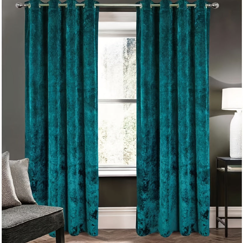 1 unidad - Cortinas opacas de tela gruesa de terciopelo de hielo, grado de sombreado superior al 85%, tamaño 140X260CM, varios colores, verticales y hermosas, sombreado y a prueba de viento, lavables a máquina, no se encogen, no se decoloran