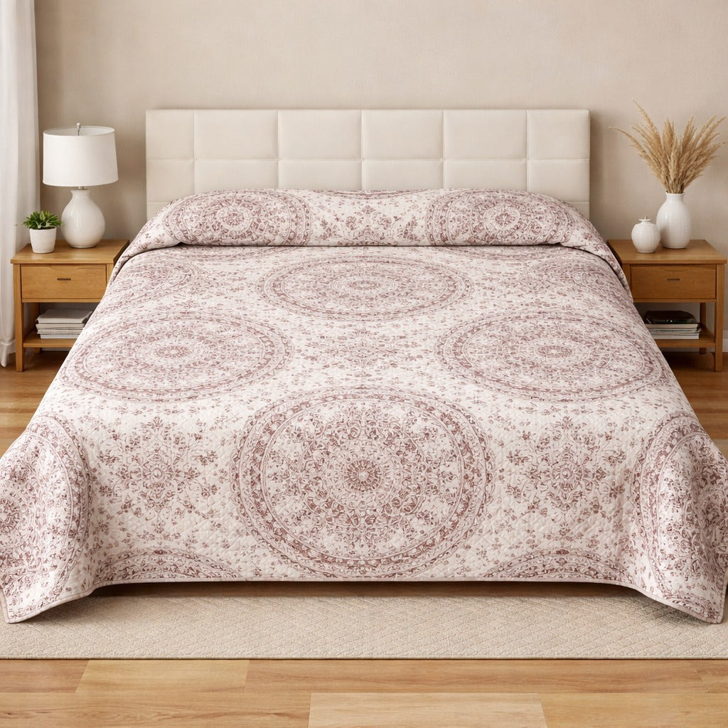 Edredón Ligero Estampado de Verano, Colcha Pinsonic de Microfibra Reversible Bouti, Cubrecama Moderno con Patrón en Relieve Transpirable para Todas las Estaciones, Decoración de Dormitorio para Primavera y Verano (Sin Fundas de Almohada) para Todas las Ta