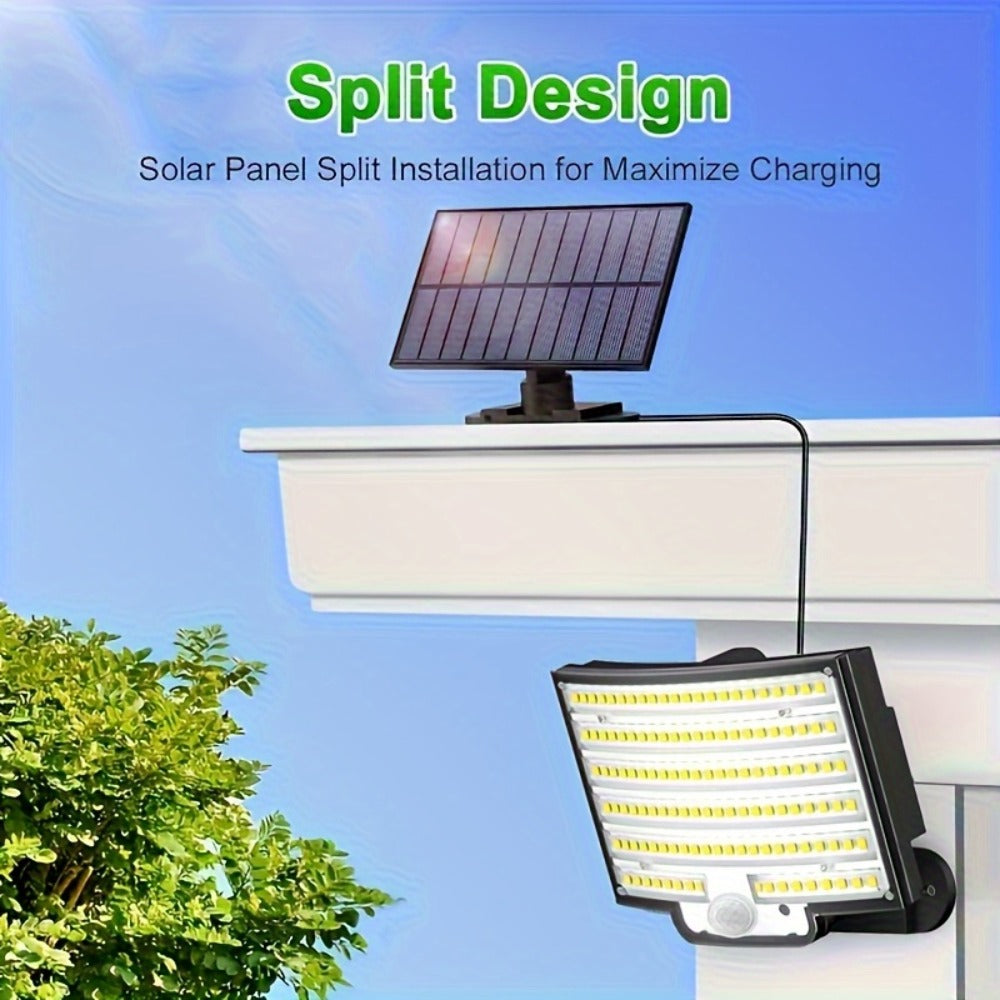 Luz solar exterior con sensor de movimiento 2 piezas | Jardín, entrada y seguridad exterior