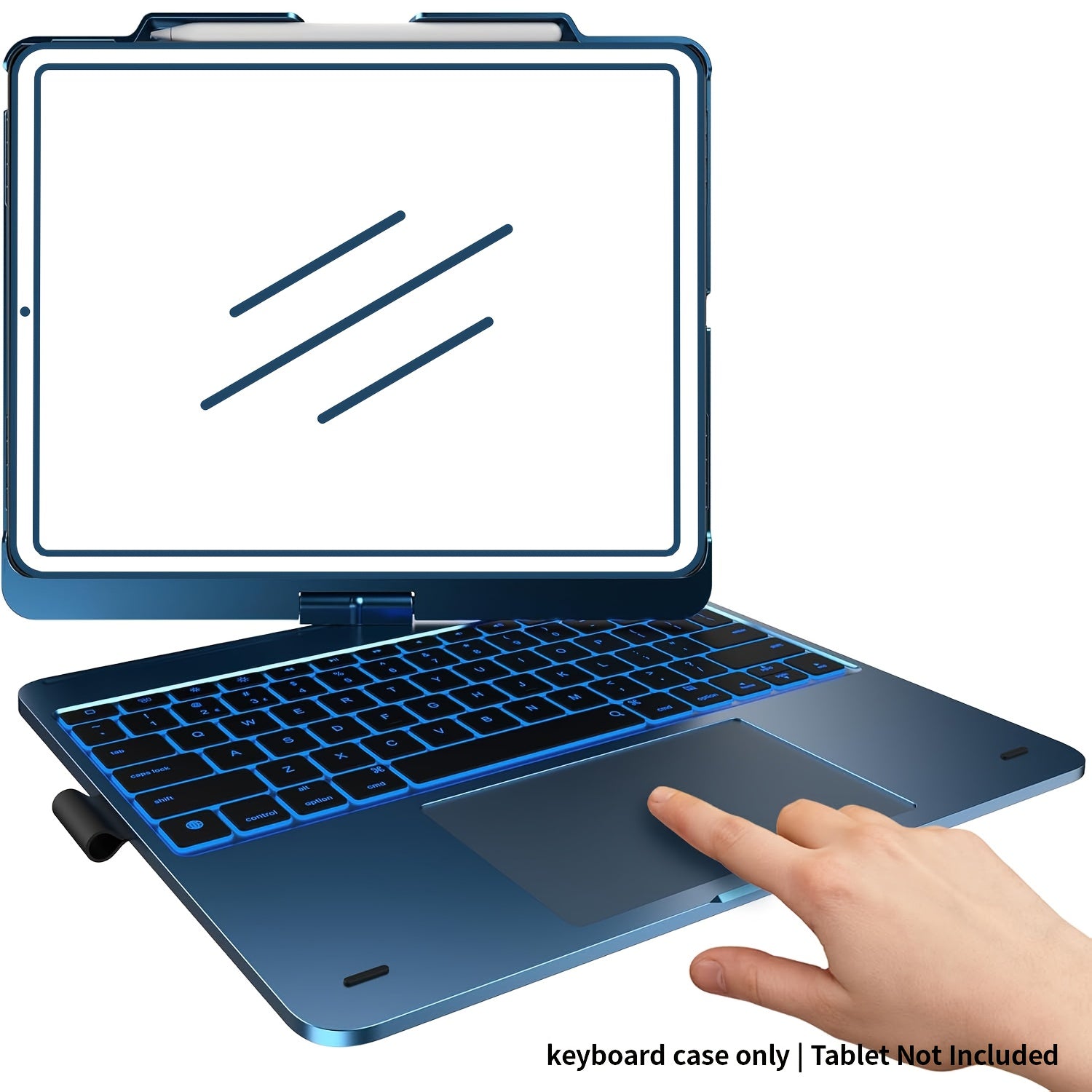 Funda con teclado giratorio para iPad para escritura, estudio y trabajo móvil