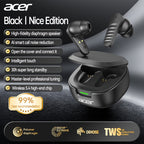 Auriculares Bluetooth | [Acer 2026 Nuevo] Auriculares inalámbricos TWS con graves potentes, llamadas estéreo, cancelación de ruido, duración