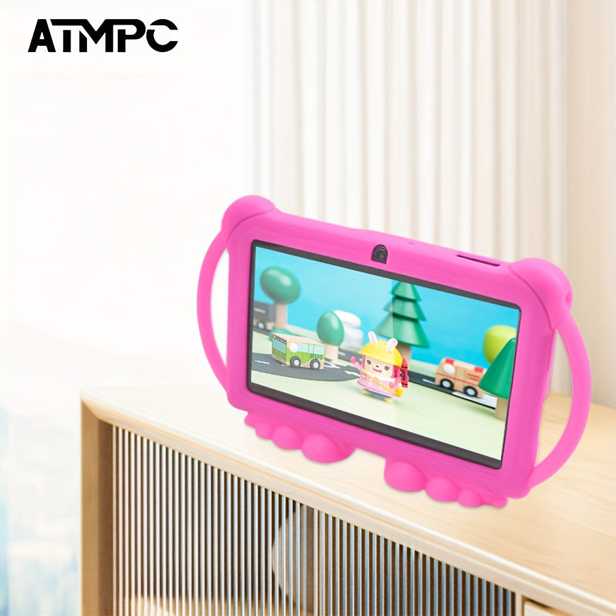 Tablet | Tableta para niños ATMPC de 7 pulgadas, 32 GB de ROM, 4 GB (2 GB + 2 GB) de RAM, Android 14.0 con WiFi 2.4G, pantalla de protección