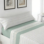 Juego de ropa de cama (Sábana ajustable, Cubrecama, Funda de almohada) | Juego de sábanas estampadas de 3 piezas | Primavera/Verano | Múltiples estilos | Tejido suave | 180cm - Múltiples tamaños disponibles