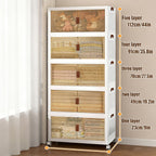 Locker infantil extragrande de 45 cm con puertas con ruedas - Taquilla plegable para dormitorio y guardería para guardar desorden, documentos, juguetes, bocadillos y cajones de plástico para almacenamiento, locker infantil multicapa