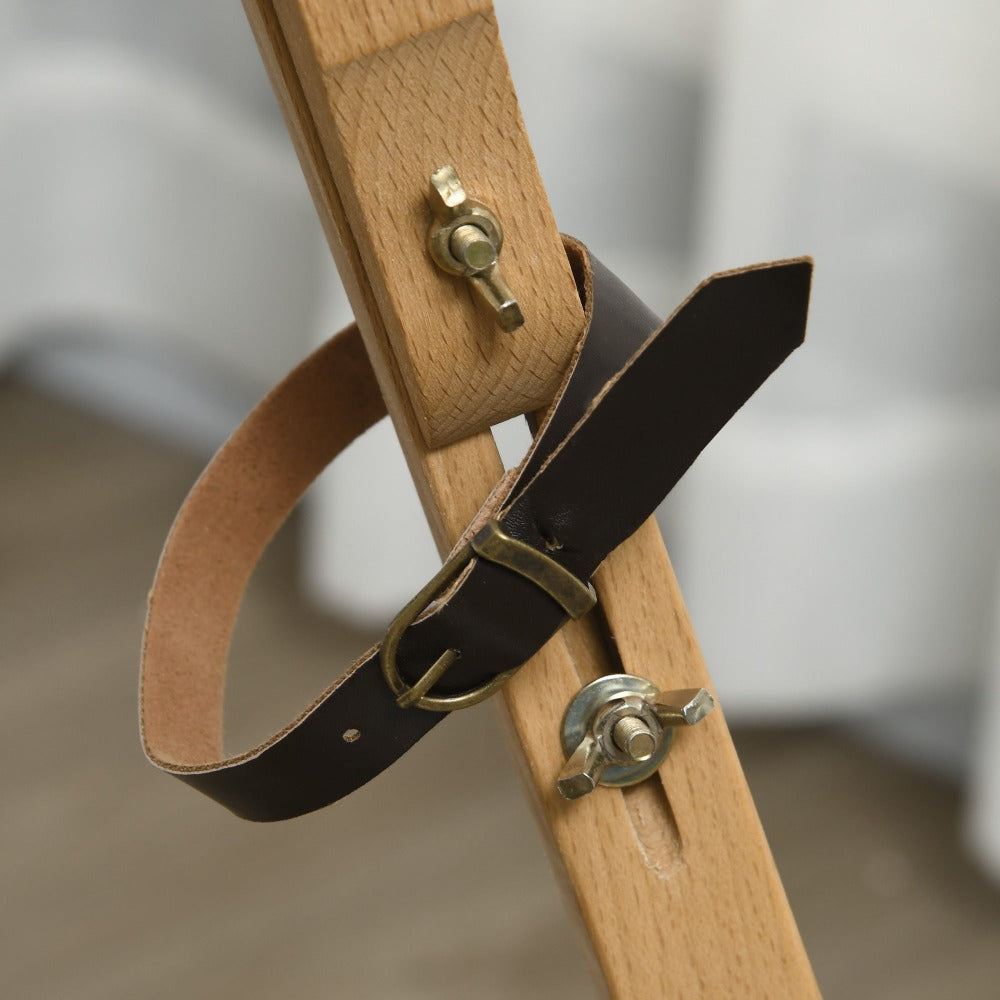 Caballete de madera Vinsetto Artist con soportes, plegable y portátil para artistas de bodas, sostiene lienzos de hasta 66/107 cm, madera natural