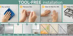 Juego de 6 estantes de ducha de acero inoxidable a prueba de óxido, organizador de baño adhesivo sin taladro, estantes de ducha que ahorran espacio para elementos esenciales de apartamento, baño, almacenamiento de cocina, decoración del hogar rentable, es