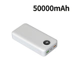 Baterías externas | Banco de energía portátil con gran capacidad de 50000mAh, pantalla LED para nivelación del batería, textura mate, carga