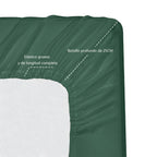 Juego de Sábanas Ligero Suave Fresca 4 Piezas para Cama de 90/105/135/150 cm – 100%Microfibra – Incluye Sábana Bajera Ajustable con borde elástico de 25 cm de profundidad, Sábana Encimera y 2 Fundas de Almohada – Suave, Transpirable y Confortable