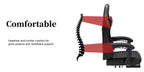 Silla de Oficina con Reposapiés, Silla Ergonómica, Silla Giratoria Ajustable con Soporte Lumbar, Silla de Oficina en Piel PU