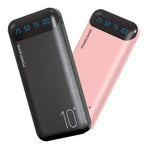 Paquete de 2 baterías externas, banco de poder de 22,5 vatios y 10000 mAh, cargador portátil con carga rápida LED, compatible con teléfonos inteligentes, tabletas, etc.