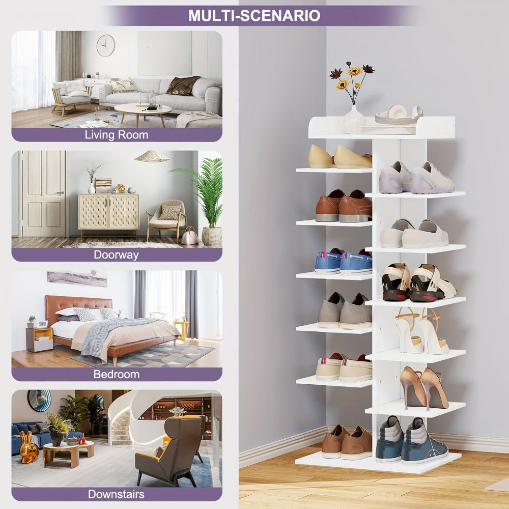 Organizador de Zapatos Individual, Gabinete para Pasillo, Estante Compacto para Organizar Calzado, Zapatero