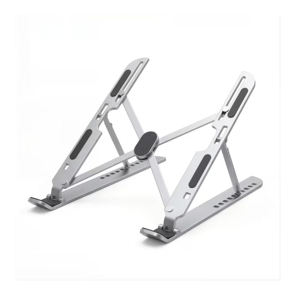 Soporte Portátil Mesa 6 Ángulos Ajustables, Aleación de Aluminio, Soporte Ordenador Portatil Ventilado Plegable para 10-15.6” Portátiles y Tableta - Plata