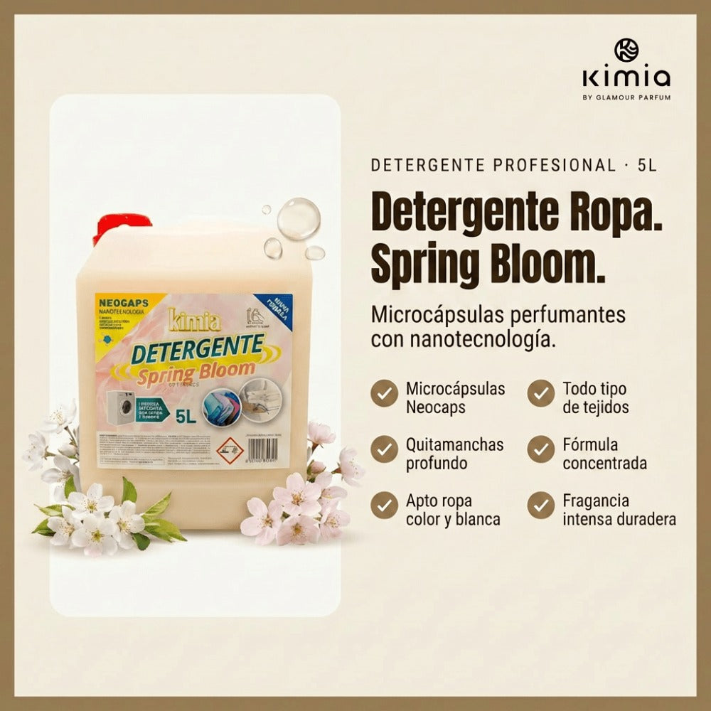 KIMIA - Detergente para Ropa PoweMax 2 x 5L | con Microcápsulas Perfumantes | Quitamanchas | Adecuado para Ropa Blanca y de Color | Fragancia Intensa | Para Todo Tipo de Tejidos | Limpieza Profunda