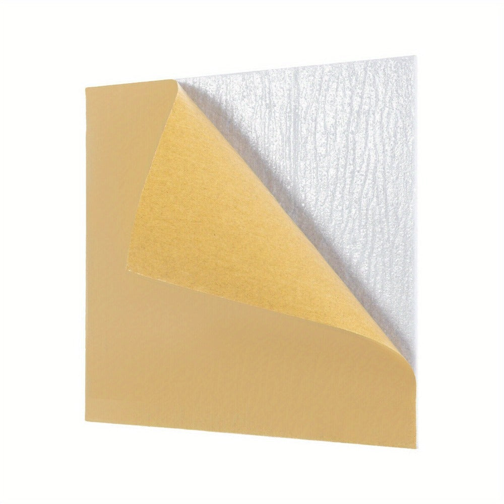 18 piezas de paneles acústicos de 9 mm, autoadhesivos, paneles insonorizantes de fibra de poliéster para sala de estar, oficina, sala de juegos, KTV, cine, dormitorio, 30 x 30 cm (blanco)