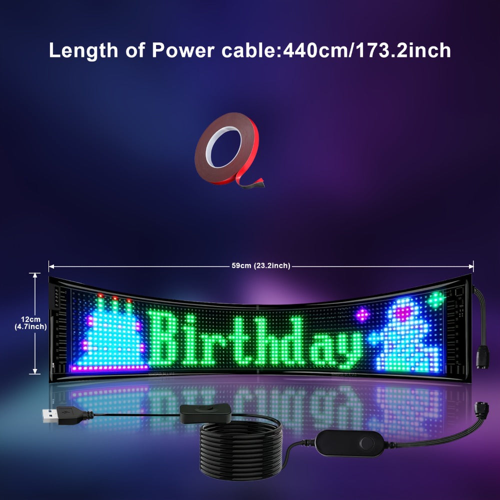 Pantalla de luz LED inteligente de píxeles programable, luces de píxeles USB que se pueden controlar a través de una aplicación, perfectas para crear animaciones de texto, adecuadas para la decoración del hogar, proyectos artísticos, espacios de juegos y