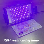 Lámpara de curado de resina Pro de 144/96 LEDs, con área de cobertura más grande y luces más concentradas, luz de resina portátil para moldes de resina, fabricación de joyas, con 144/96 cuentas LED de alta calidad, con enchufe USB y interruptor y cable de