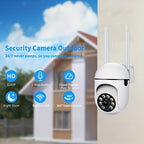 Viernes 2 piezas Cámara de seguridad WiFi Ease Life APP 1080P HD, visión nocturna a color, audio bidireccional, /inclinación/zoom 360, seguimiento y detección de movimiento para seguridad del hogar, foco y sirena, con cable