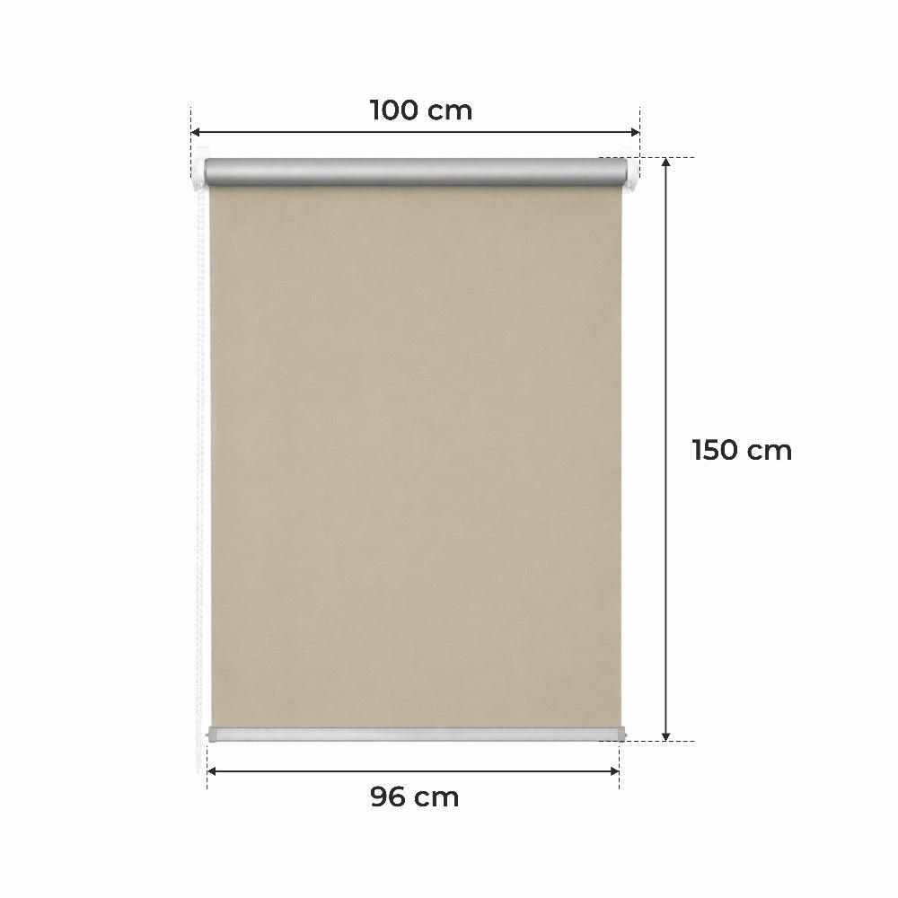 Persiana Térmica • BEIGE • 32 Tamaños • BOJANEK TERMO • Manijas Ajustables • Instalación en Ventana Sin Taladro • Mecanismo de Cadena • Protección Solar y Térmica • Perfecta para Sala de Estar, Dormitorio, Cocina, Oficina • Persiana Térmica Blanca Día Noc