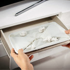 Organizador Plegable 3x con Asas Cesta de Almacenamiento de Tela para Estantes, Armarios y Alacenas Duradero y Ligero Organización del Hogar Color Caqui