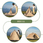 Tienda de Campaña para 2/4 Personas, Montaje Rápido y Fácil, Carpa Portátil con Bolsa de Transporte, Ideal para Senderismo y Aventuras al Aire Libre