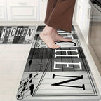 1 alfombra de cocina antideslizante premium - Alfombra de piso de poliéster duradera para cocina - Alfombra de pasillo, baño y cocina lavable y fácil de limpiar, accesorios de cocina - Decoración del hogar