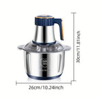 Picadoras de carne eléctricas de 5L, trituradora de alimentos 6S, procesador multifuncional de acero inoxidable para rebanar y picar verduras, electrodomésticos de cocina