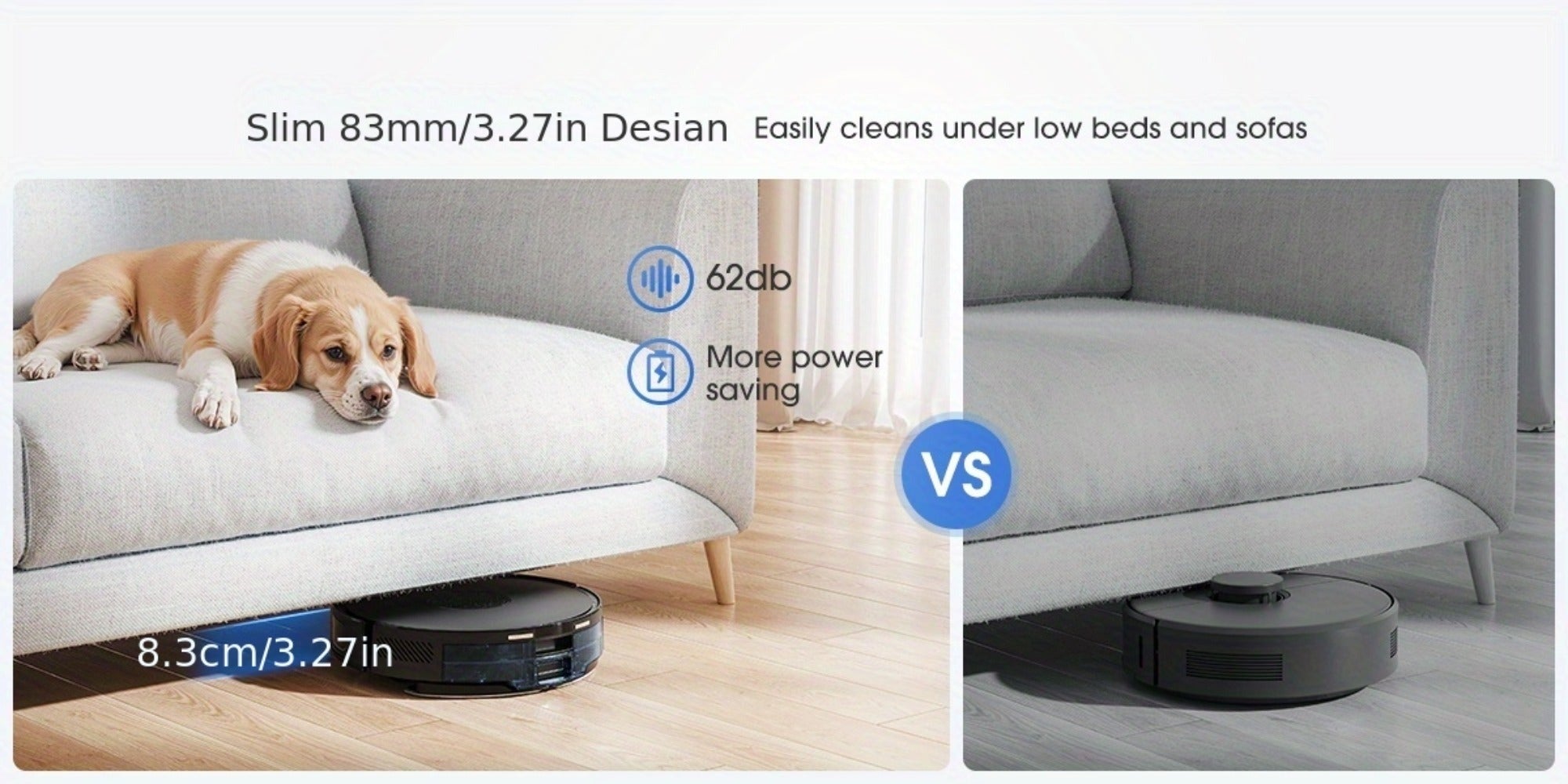 Lubluelu B40 Robot Aspirador, Robot Aspirador y Trapeador 3 en 1, 6500Pa, Bajo Ruido 62Db, Cuerpo Ultra-Delgado de 9.98 cm, Mapeo de 5 Pisos, Limpieza Diversificada, Robot Aspirador para Pelo de Mascotas, Alfombra, Piso Duro, Regalos de Navidad y Hallowee