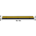 VEVOR - Juego de 4 rampas protectoras de cables de goma de 1 canal para cargas pesadas con capacidad de carga de 22046 libras. Rampa protectora para cables y mangueras de entrada de vehículos.
