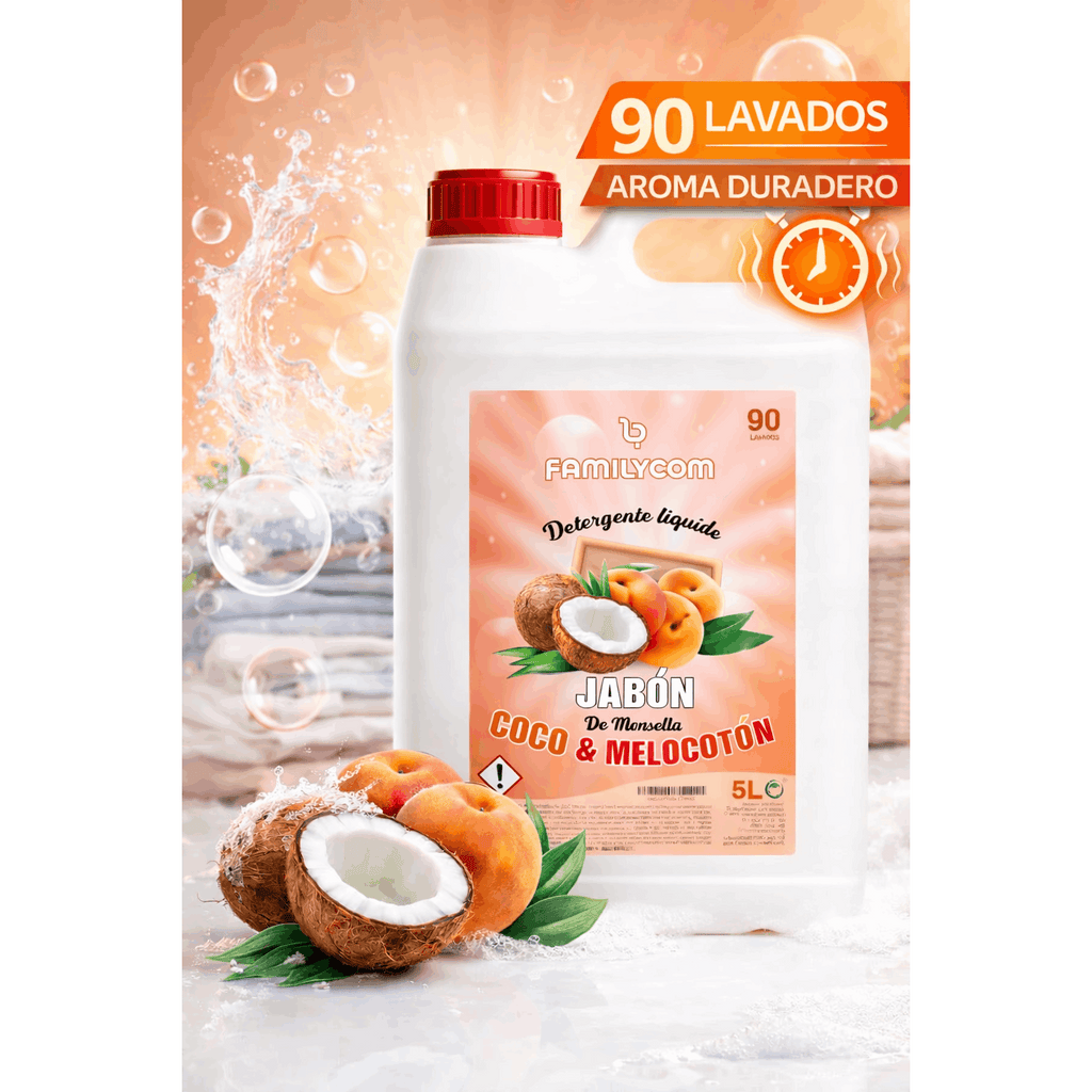 Detergente Liquido para Lavadora Profesional Marsella Tradicional 5L, Detergente para Ropa Blanca y de Color con Fórmula Concentrada, 90 lavados, Jabón Natural para una Ropa Limpia y Cuidada