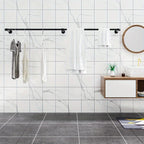 Perchero tubular de pared de estilo industrial, extraíble para sala de estar, dormitorio, vestíbulo, baño,