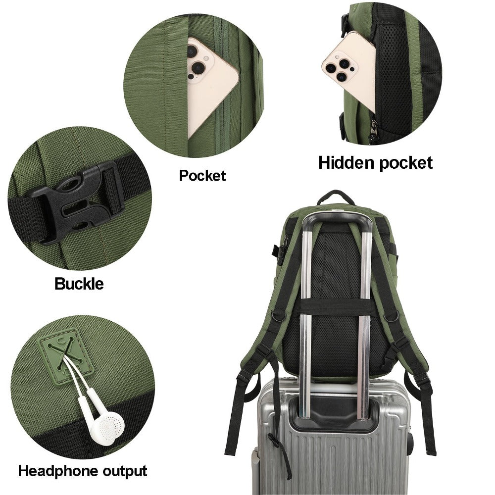 Mochila de cabina 40 x 20 x 25 cm (20 L) | Mochila ideal para viajes en avión | Mochila de cabina para hombre y mujer para el trabajo, viajes, senderismo y escuela