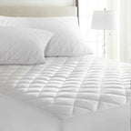Protector De Colchón, Funda De Colchón Grande De Varios Tamaños, Impermeable, Transpirable, Suave, Impresa, Lavable A Máquina, Blanco