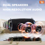 Altavoz Bluetooth | Altavoz Inalámbrico Portátil de Alta Potencia TG192, Caja de Música con Correa, Con Luz LED Intermitente, Se Puede Conectar a