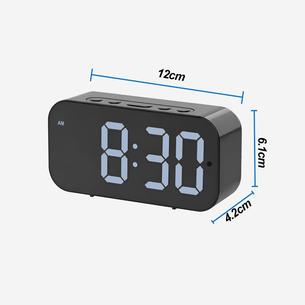 Cámara despertador Wifi 1080P con detección de movimiento, visualización remota y grabación en bucle, incluye tarjeta SD de 16GB, alertas ricas, cámara de vigilancia HD para el hogar, cámara de monitoreo segura adecuada para tu hogar, oficina o mascota
