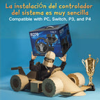 Volante de juego de carreras NBCP con pedales, volante de 270° con retroalimentación de fuerza, para PC, PS4/PS3, Android, simulador de carreras Real Racing