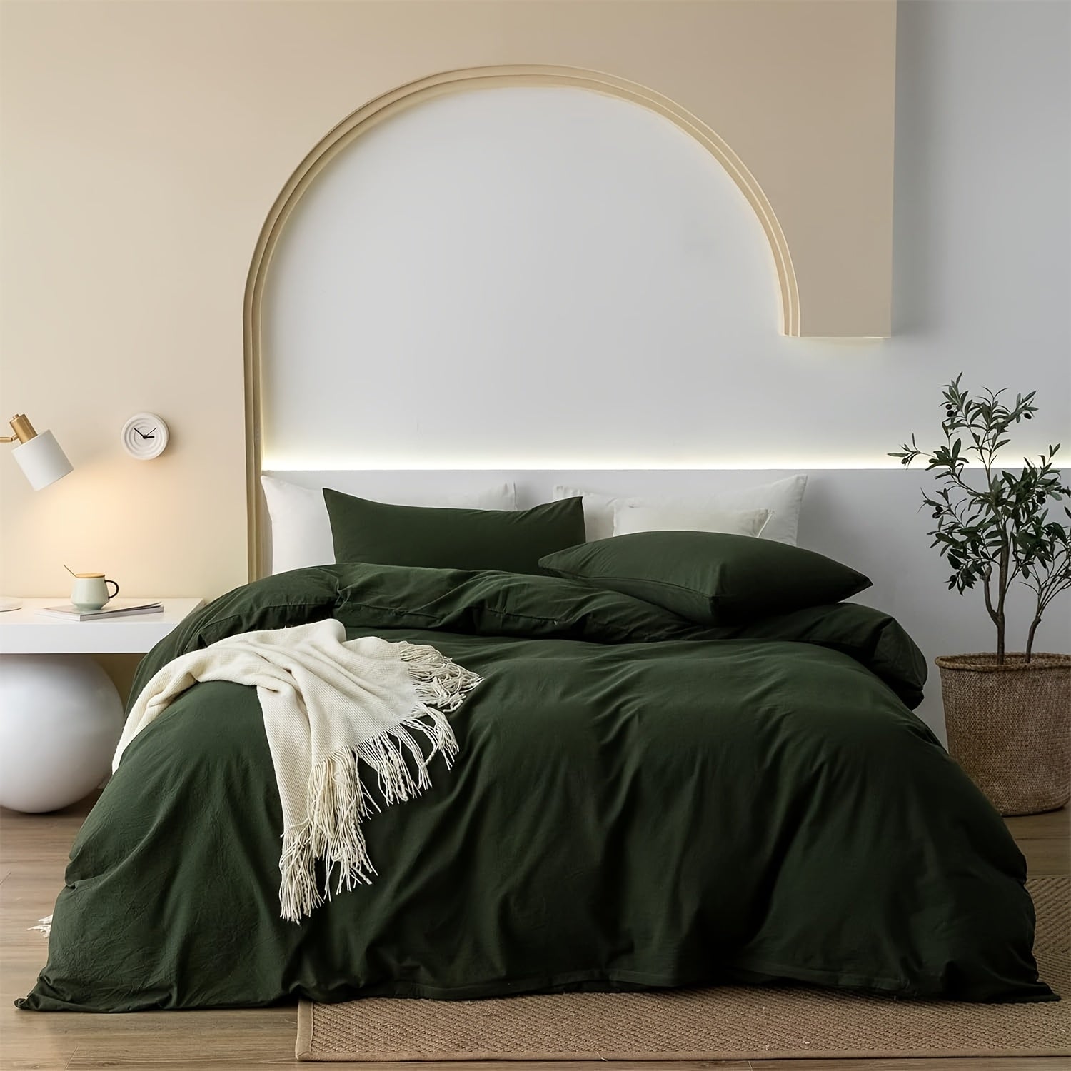 Juego de cama de color liso suave y cómodo para cama individual, sábana de algodón de 135X200Cm y funda de almohada de 80X80Cm con cremallera