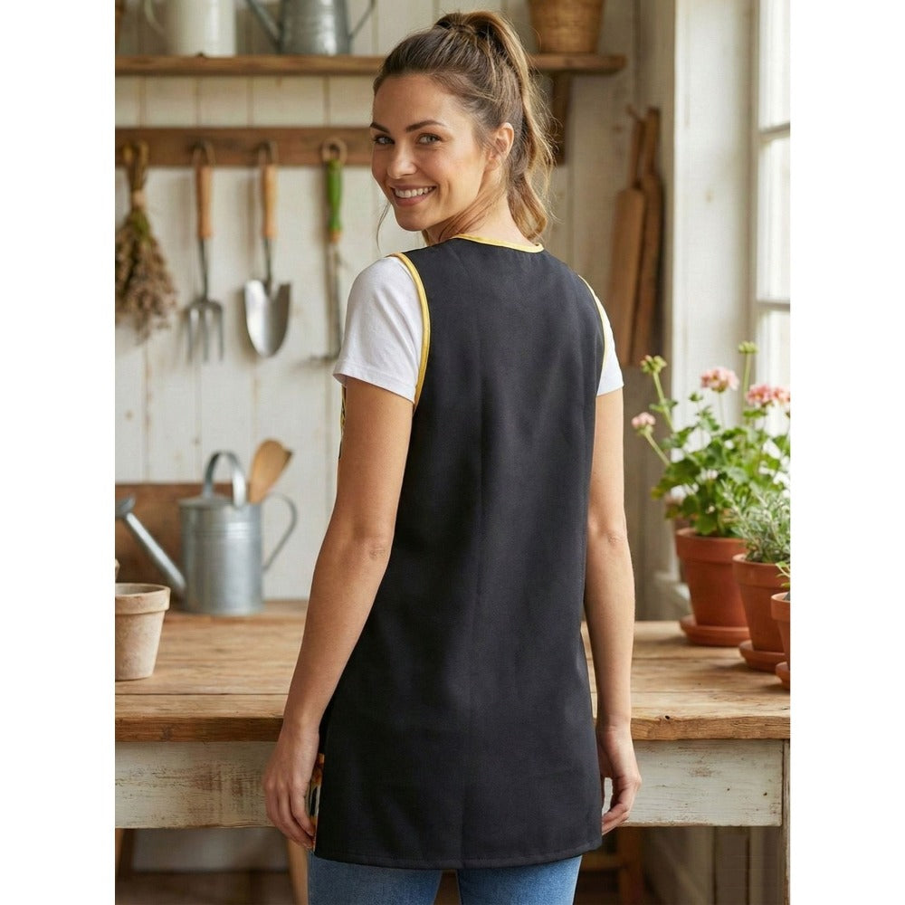 Mandilón de Cocina para Mujer Estampado Patrón Aleatorio Cómodo y Resistente