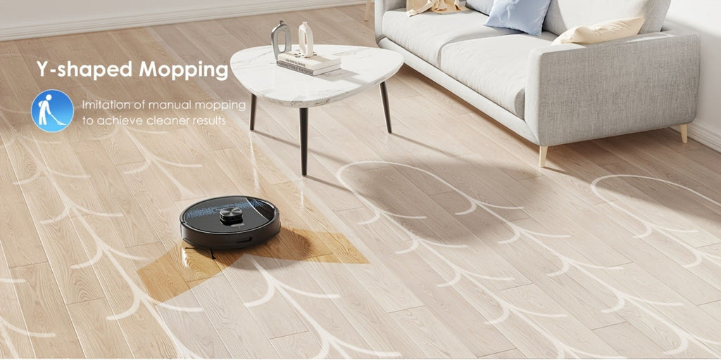 Lubluelu SL60 Plus+ Robot Aspirador con Autovaciado, Manos Libres hasta 60 Días, Robot Aspirador y Trapeador Combo de Súper Succión de 6500Pa, Navegación Láser LDS9.0, Mapeo Multicapa, Robot Aspirador 3 en 1 Autocargable para el Hogar, Pelo de Mascotas, P