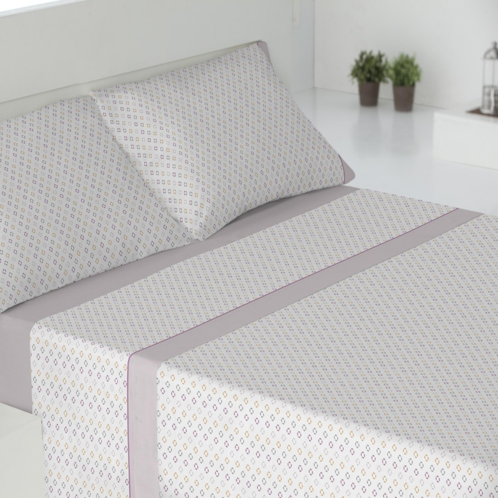 Juego de cama de 3/4 piezas apto para todas las estaciones, que incluye una sábana, una sábana ajustable y fundas de almohada. Medidas: 90 cm, 105 cm, 135 cm, 150 cm y 180 cm