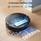 Lubluelu B40 Robot Aspirador, Robot Aspirador y Trapeador 3 en 1, 6500Pa, Bajo Ruido 62Db, Cuerpo Ultra-Delgado de 9.98 cm, Mapeo de 5 Pisos, Limpieza Diversificada, Robot Aspirador para Pelo de Mascotas, Alfombra, Piso Duro, Regalos de Navidad y Hallowee