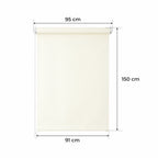 Persiana Enrollable para Ventana • CREMA • 32 tamaños • BOJANEK MINI PERSIANA ENROLLABLE • soportes ajustables • instalación sin taladro • persiana con mecanismo de cadena • cubierta protectora solar • ideal para salas, dormitorios, cocinas, oficinas • pe