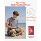 VEVOR Tambor de Lengüeta de Acero, 12 Pulgadas 13 Notas Tambor de Lluvia para Jardín Exterior, Tambores Musicales en Do Mayor con Libro de Música y Baquetas, Instrumento de Percusión para Meditación Yoga Educación Musical para Principiantes, Azul Marino