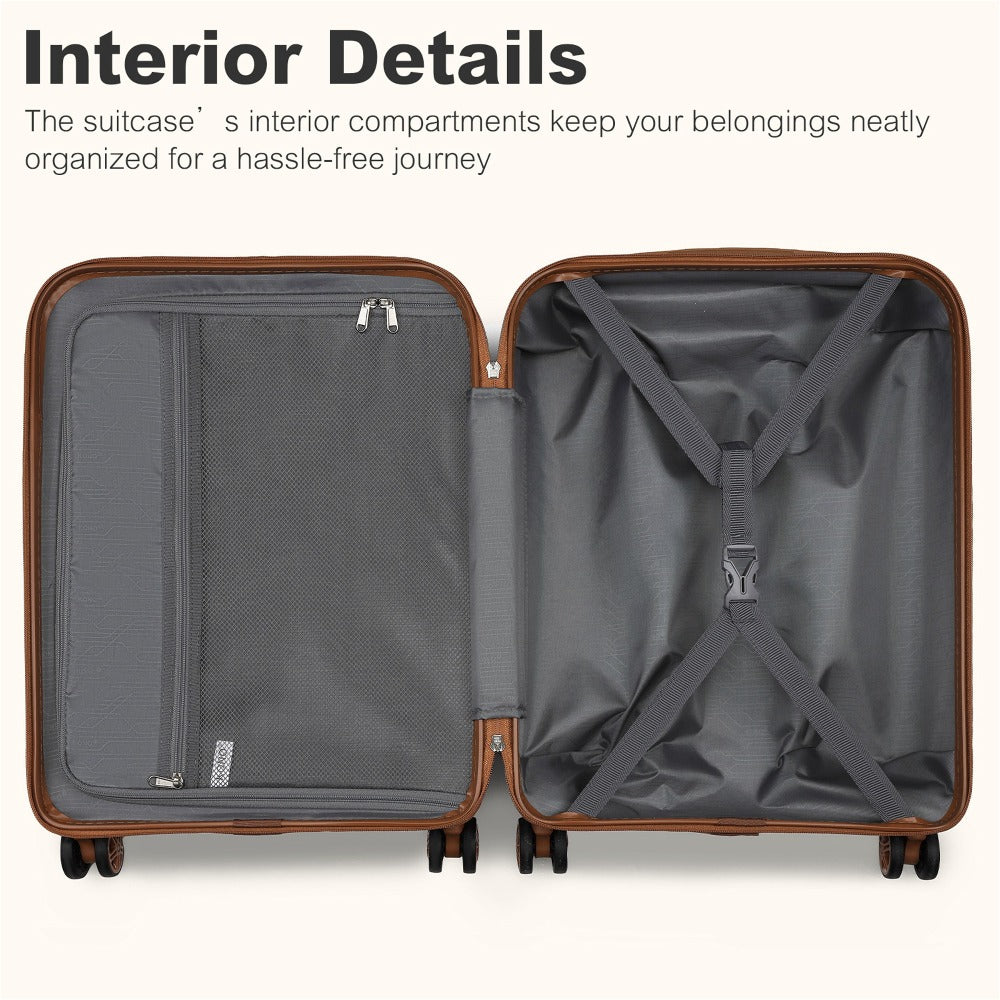 3 piezas de Conjunto de Maleta Trolley Equipaje de Mano Maleta de Viaje Maleta de Viaje de Caja Dura ABS + PC con 4 Ruedas Candado TSA Conjunto de Maleta Incluye 1 Mochila de Viaje y 1 Bolsa de Aseo Regreso a la Escuela Regalo de Vacaciones