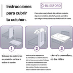 1 pc Protector De Colchon Funda Cutí con altura 25 cm Transpirable con Cremallera 100 Microfibra, Protector Tacto Liso y Suave