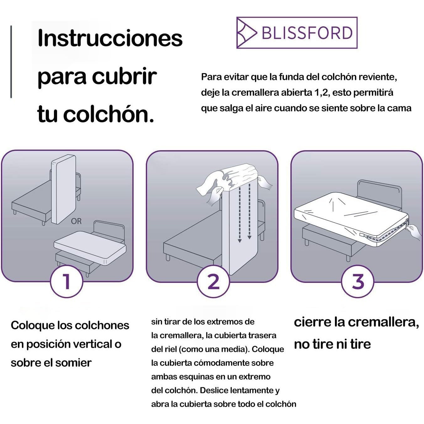 1 pc Protector De Colchon Funda Cutí con altura 25 cm Transpirable con Cremallera 100 Microfibra, Protector Tacto Liso y Suave