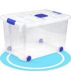 Caja Almacenamiento plástico para Guardar y Ordenar Juguetes, Libros, Documentos, Ropa, Mantas. Cierre Hermético, Gran Capacidad y Resistencia - Dekohome