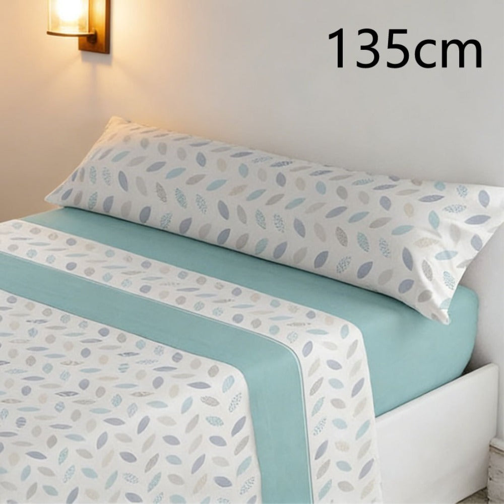 Juego de ropa de cama (Sábana ajustable, Cubrecama, Funda de almohada) | Juego de sábanas estampadas de 3 piezas | Primavera/Verano | Múltiples estilos | Tejido suave | 180cm - Múltiples tamaños disponibles
